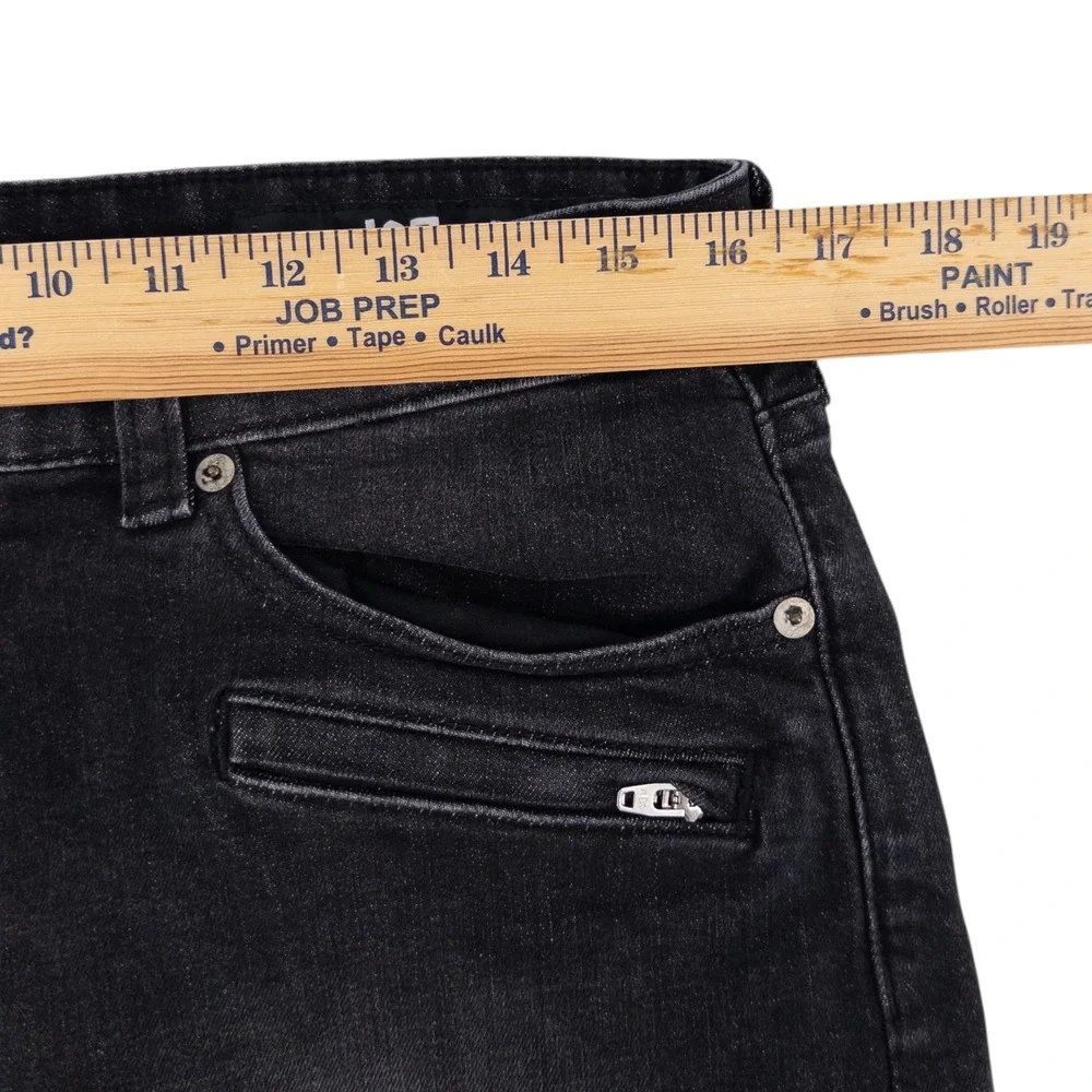 NWT Armani Exchange Mens 33x31 Black J27 Skinny Biker Moto‎ Jeans Stretch Denim
